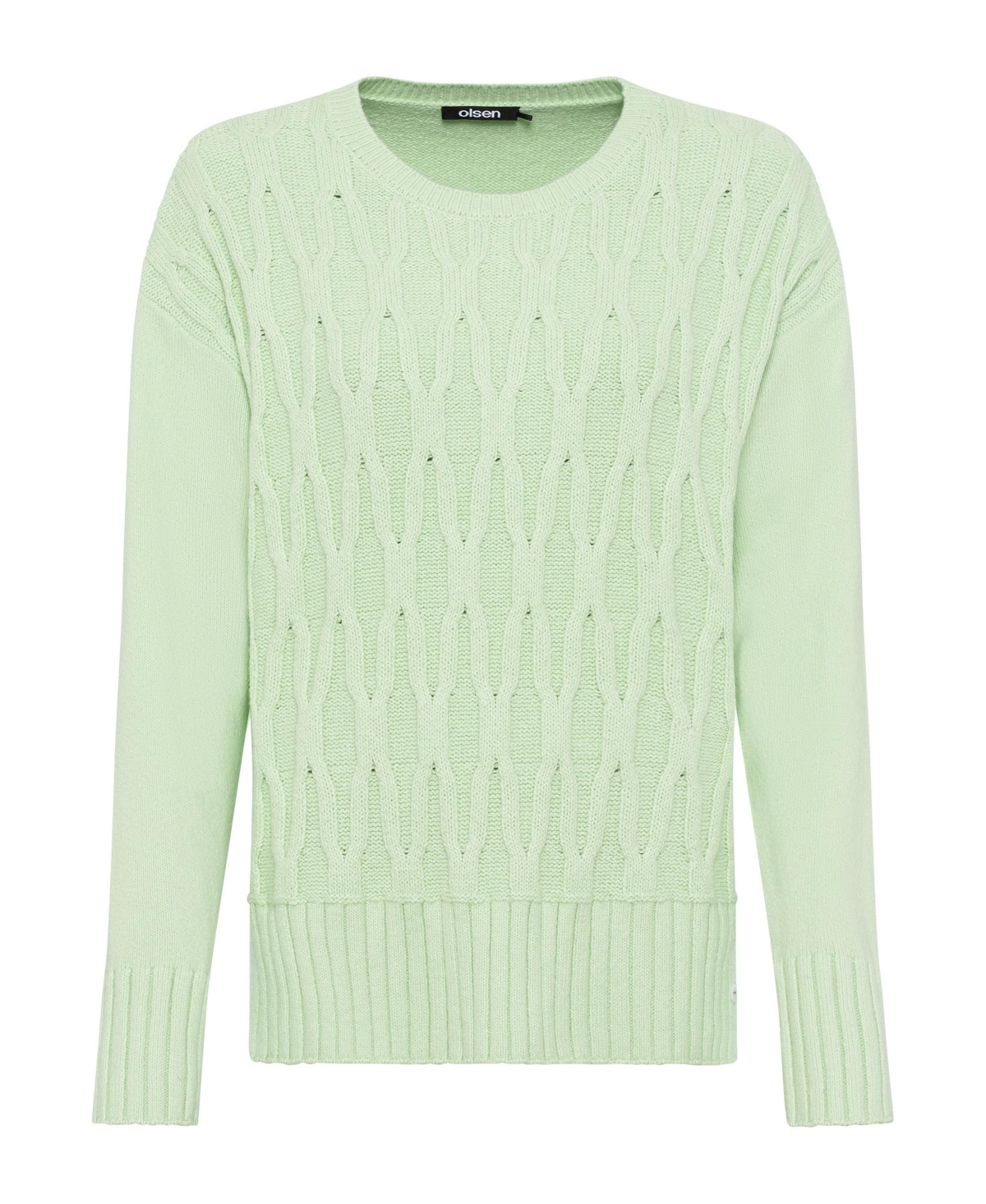 Olsen Women's Cotton Blend Modern Cable Pullover