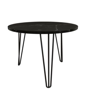 27.56" Round Marble Coffee & End Table Set
