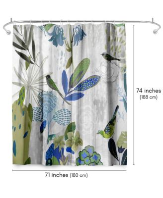 Where the Passion Flower Grows by PI Creative Art Floral Shower Curtain, 71x74