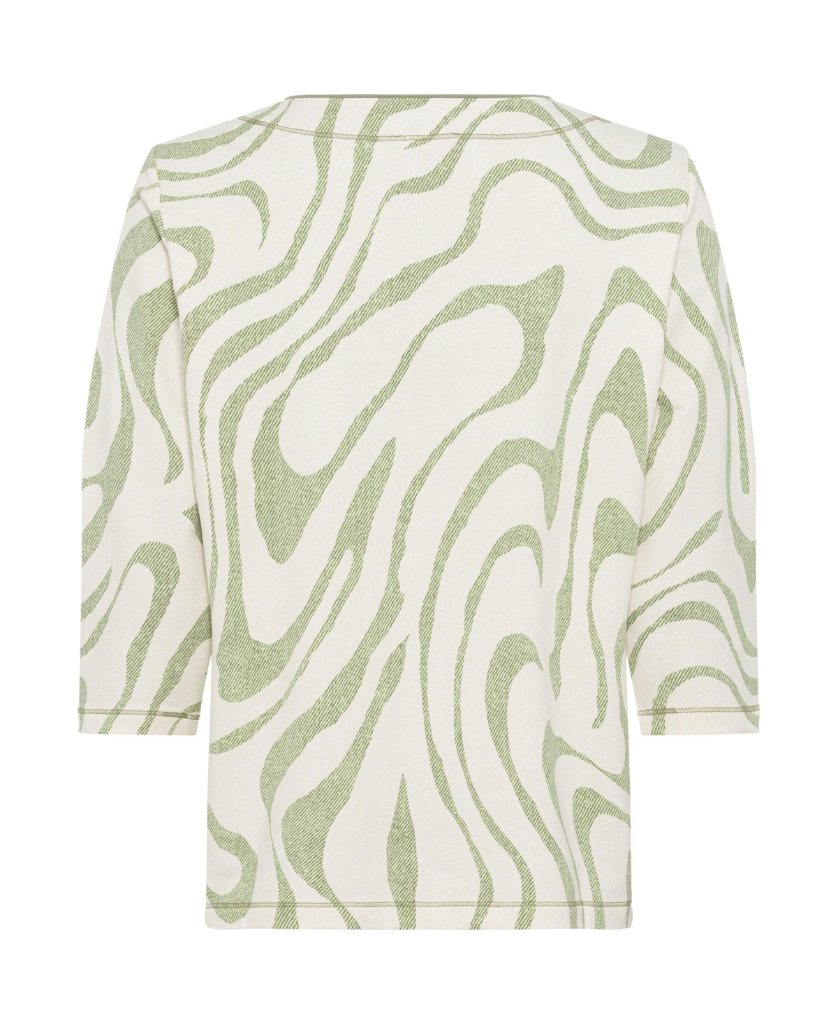 Olsen Cotton Blend Printed Jersey Top