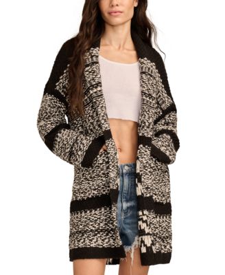 Lucky Brand - Women's Fairisle Shawl Collar Open-Front Coatigan