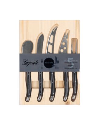 Laguiole 5-Piece Artisan Cheese Knife Set with Pakkawood Handles