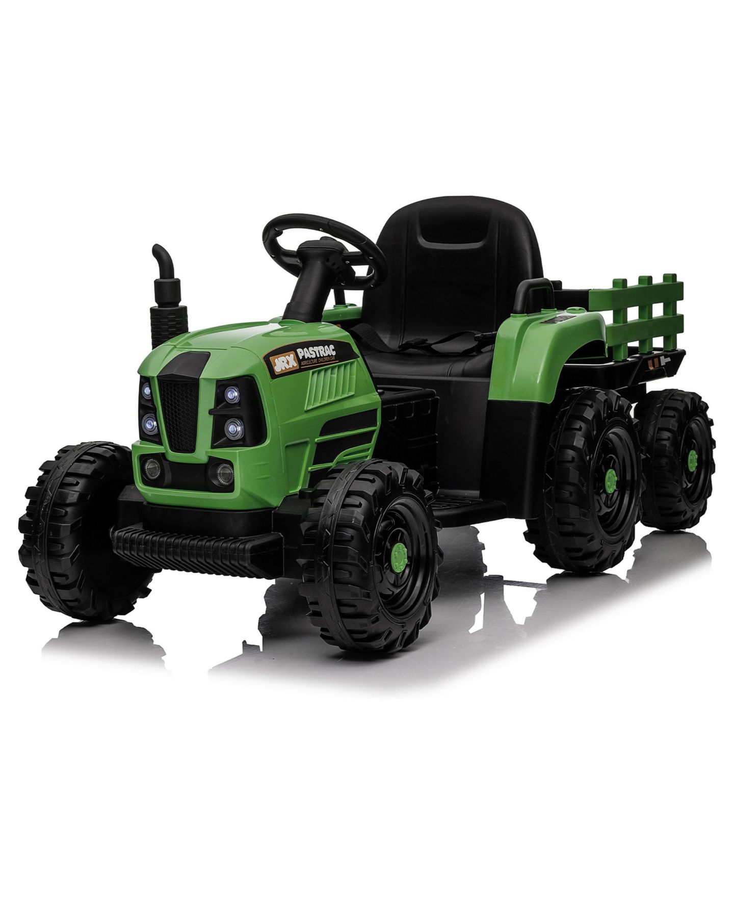 Детская игрушка Streamdale Furniture 24V Electric Tractor with Trailer, Remote Control Ride-On Toy, 1 Seat, от 3 лет, цвет: Изумрудный — фото 7