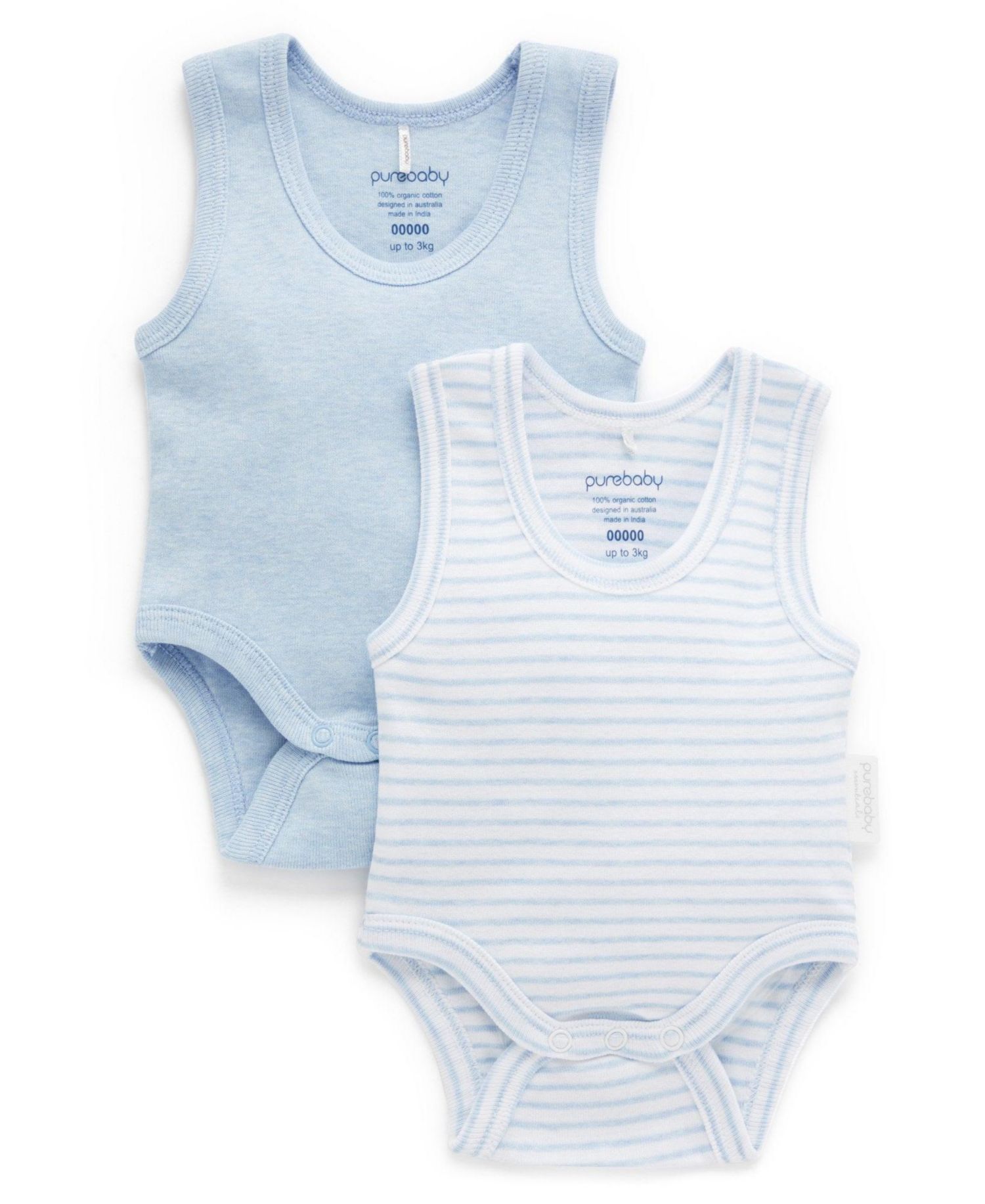Baby Boys Rib Bodysuit 2 pack