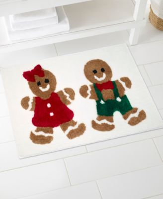 Gingerbread Friends Bath Rug, 32" x 20"