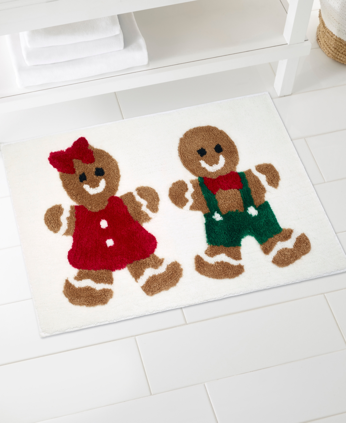 Avanti Gingerbread Friends Bath Rug, 32" X 20" In Multi Color