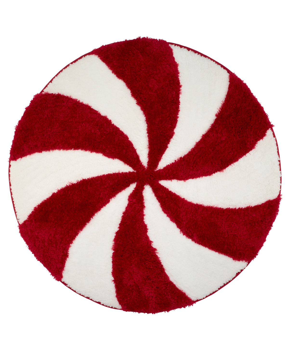 Avanti Peppermint Candy Round Bath Rug, 29" Round In Red