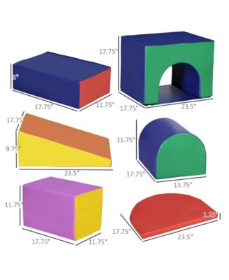 Simplie Fun 7-Piece Baby Soft Play Equipment, Toddler Climber for Creativity and Shape Discovery, with Easy-to-Clean Surface, Climbing Toy for Toddlers, Multicolored