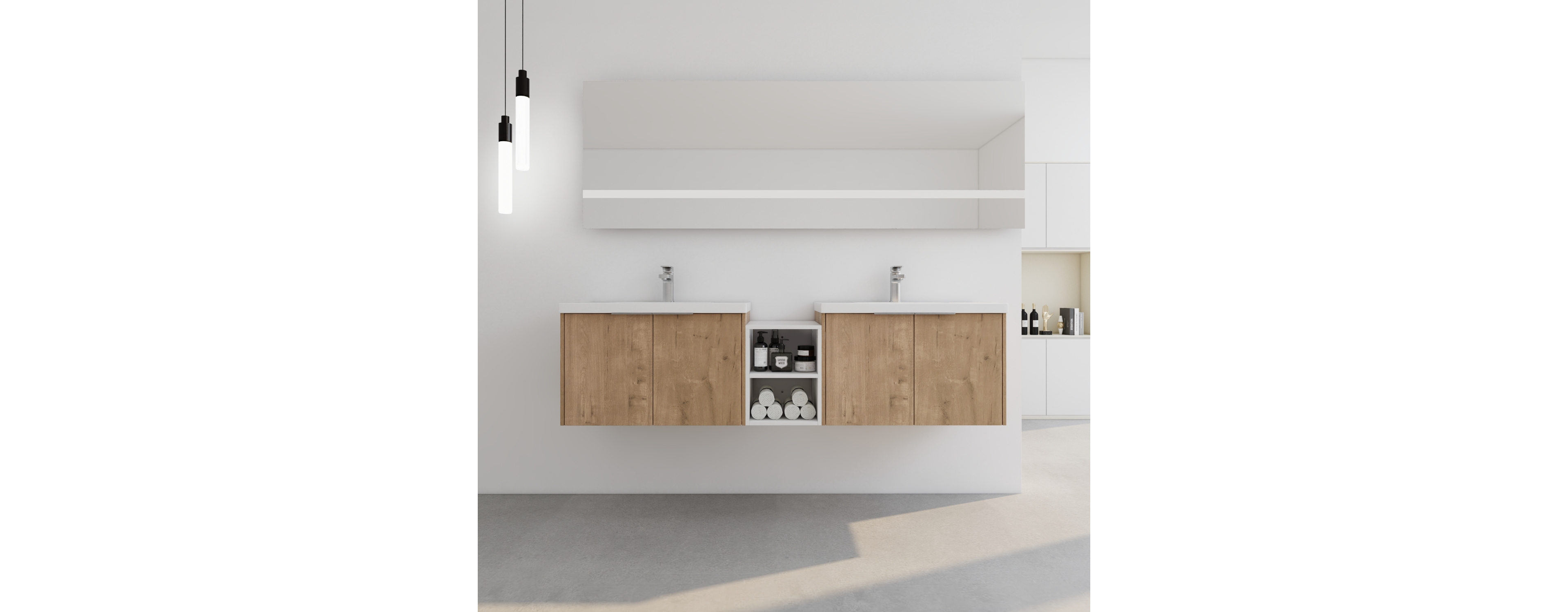 Simplie Fun 72" Soft-Close Bathroom Vanity with Resin Sink and Ample Storage