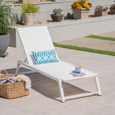 Streamdale Myers Adjustable Mesh Chaise Lounge For Poolside And Patio Comfort