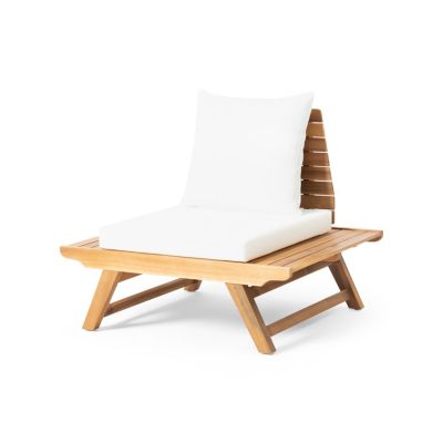 Streamdale Acacia Wood Club Chair With Water-Resistant Cushions