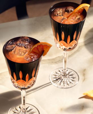 Lismore Black Large Goblet 13.5 oz, Set of 2