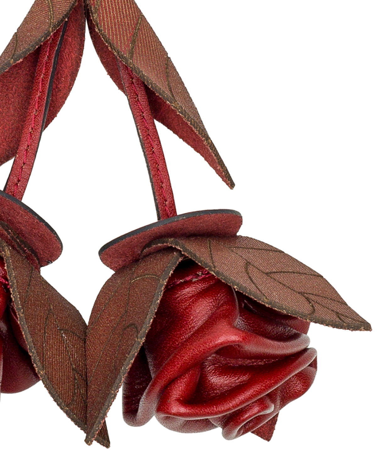 Patricia Nash Laced Rose Bag Charm In Ruby Red