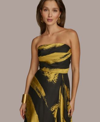 【Donna Karan New York】Strapless Ruffle Gown Donna Karan New York Women's Strapless Ruffle-Front Gown