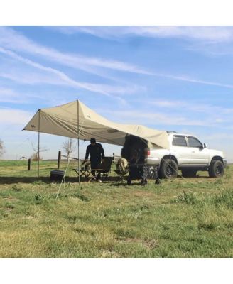 Nomad Nest SUV Tailgate Tarp Tent – 14x16 ft Waterproof Car Camping Canopy for Trucks, Jeeps, Hatchbacks & Vans – Easy Setup with Poles, Stakes, & Carry Bag – Shelter for 6-8 People