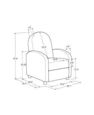 26"W Polyester Ladera Pushback Recliner