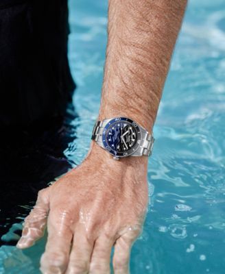 Men's Swiss Automatic Ocean Star Captain Stainless Steel Bracelet Watch 39mm