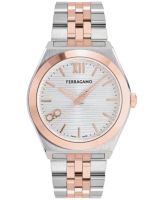 Ferragamo - Men's Swiss Diamond Two-Tone Stainless Steel Bracelet Watch 40mm