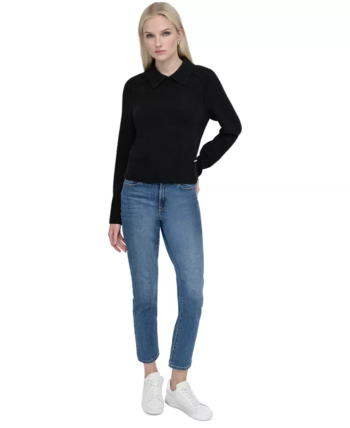 Petite Pullover Polo Sweater - thumbnail 10