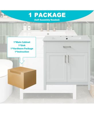  Compact 30" Bathroom Vanity with Ample Storage