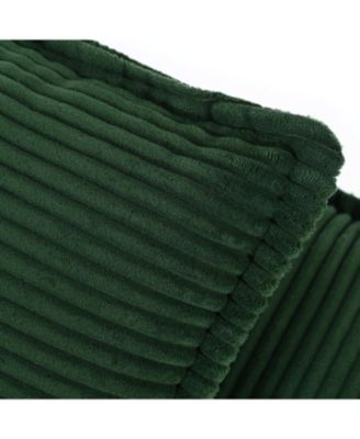 Curved Sofa with Pillows, 85.4" Corduroy Couch