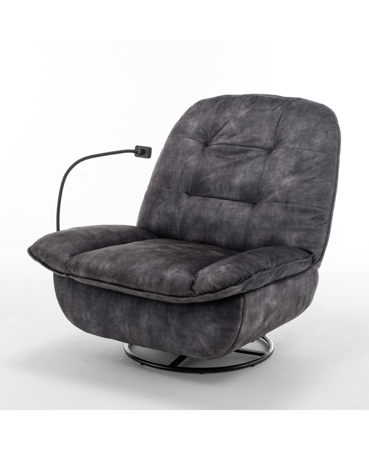 Streamdale Furniturerecliner, reclining lazy chair, mobile phone holder, large and comfortable reading chair, swivel gliding rocking chair, gol