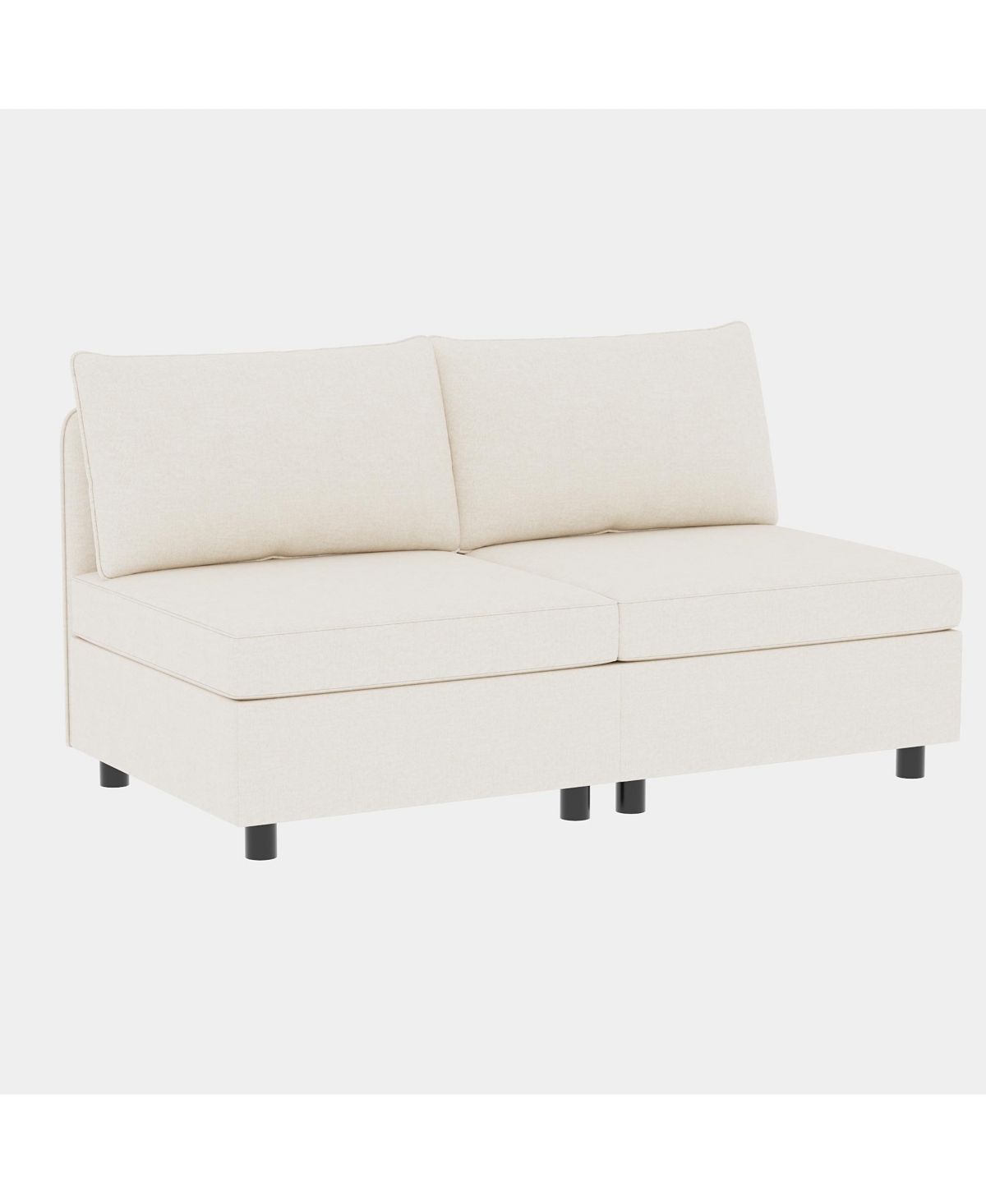Streamdale Furniture Love Seat Couches, 2 Seater Loveseat Mid Century Modern Sofa Couch With Storage for Small Spaces, Living Room, Dorm, Bedroom - Be