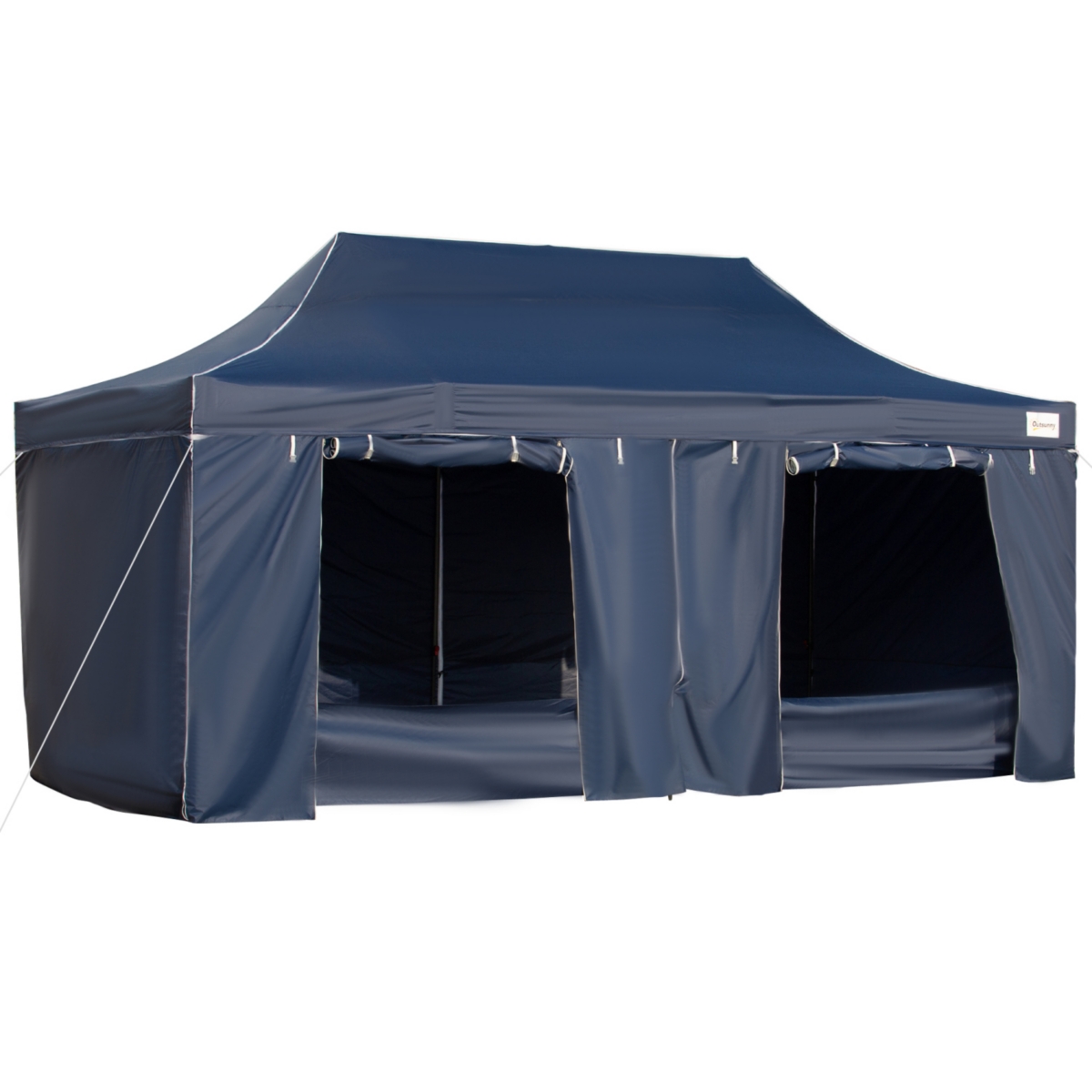 10' x 20' Pop Up Canopy Tent with Sidewalls & Doors, Instant Tents for Parties with Wheeled Carry Bag, Height Adjustable, for Outdoor, Garden, Patio,