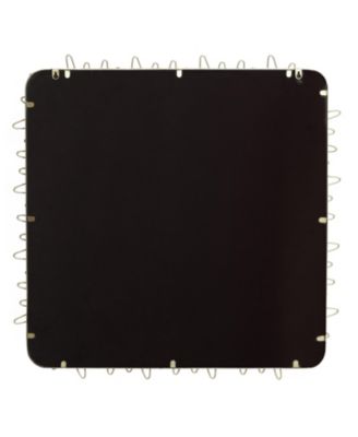 Gold Metal Frame 30.2-In Square Accent Wall Mirror