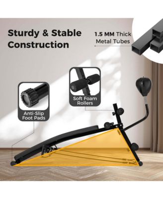 Adjustable Decline Sit-Up Bench for Home Gym with Speed Ball and Resistance Bands