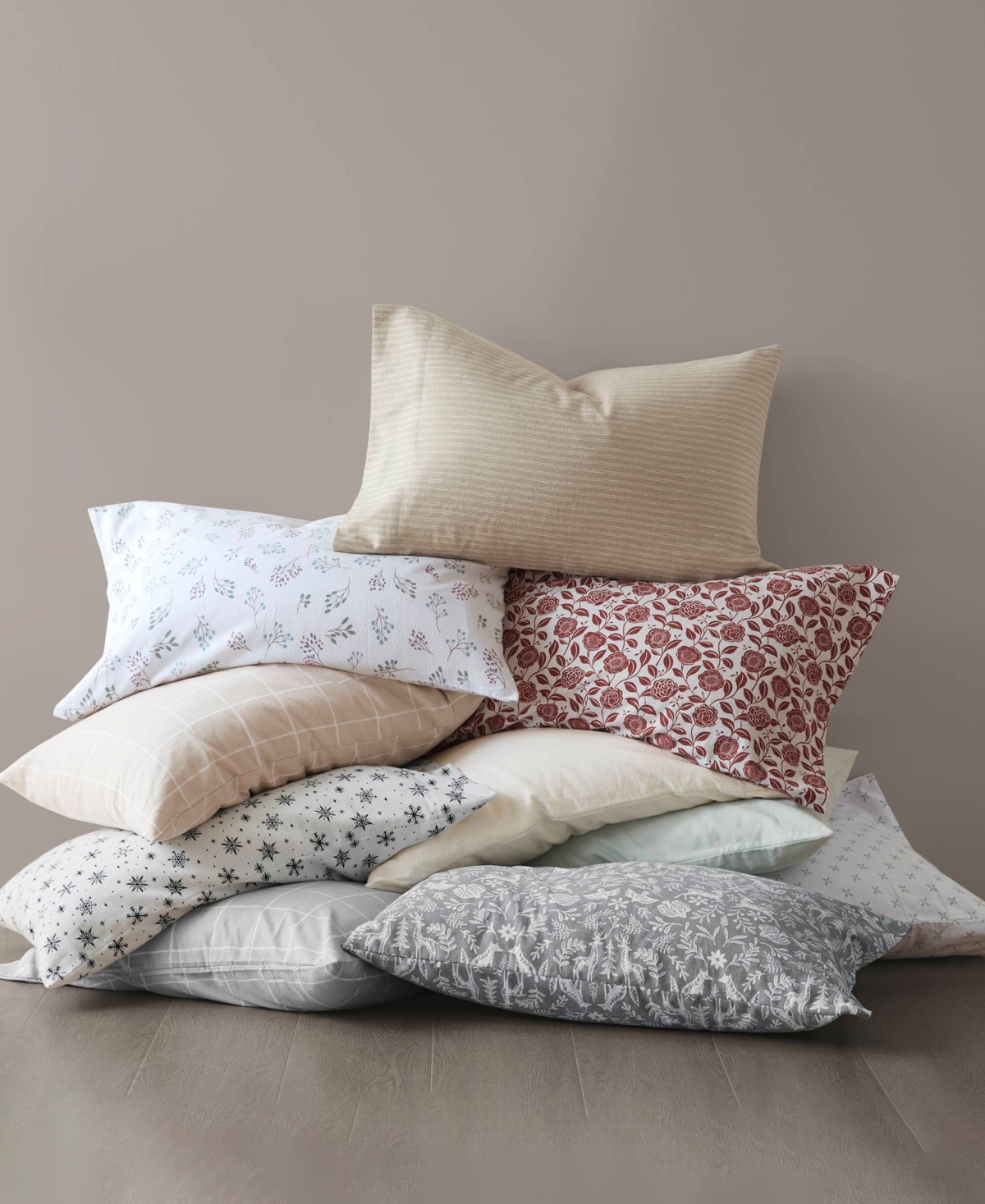 Beautyrest Extra Deep Pocket Cotton Flannel 4-pc. Sheet Set, Queen In Sage Winter Fauna