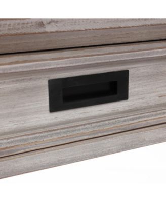 Gray Wood 2-Drawer 1-Shelf Console and Entry Table