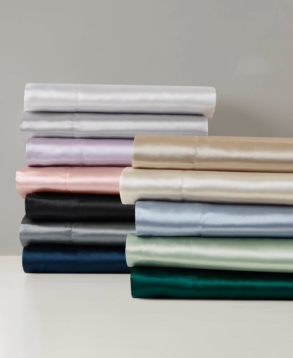 Madison Park Essentials Satin Pillowcase Pair, Standard In Emerald
