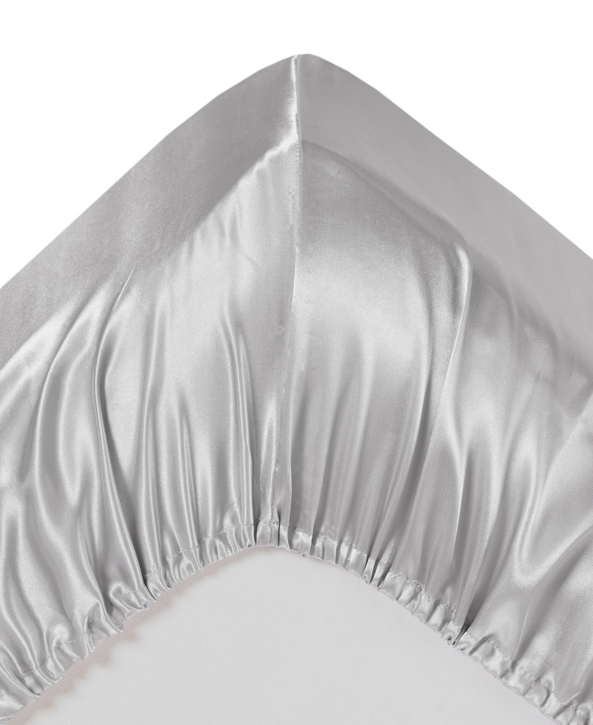 Madison Park Essentials Satin 4-pc. Sheet Set, Twin In Light Grey