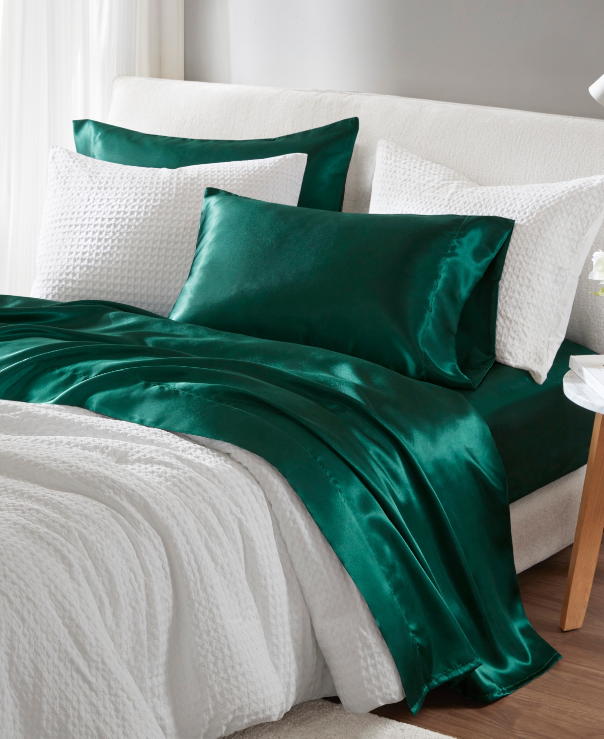 Madison Park Essentials Satin 4-pc. Sheet Set, Twin In Emerald