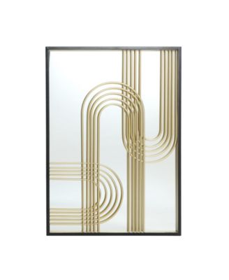Set of 2 Modern Iron Loops Rectangular Accent Wall Mirrors