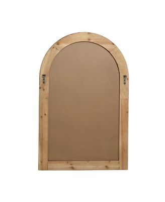 39-Inch Wood Framed Arch Wall Mirror Accent Vanity Mirror Hanging Decor Large Wall Mounted Mirror