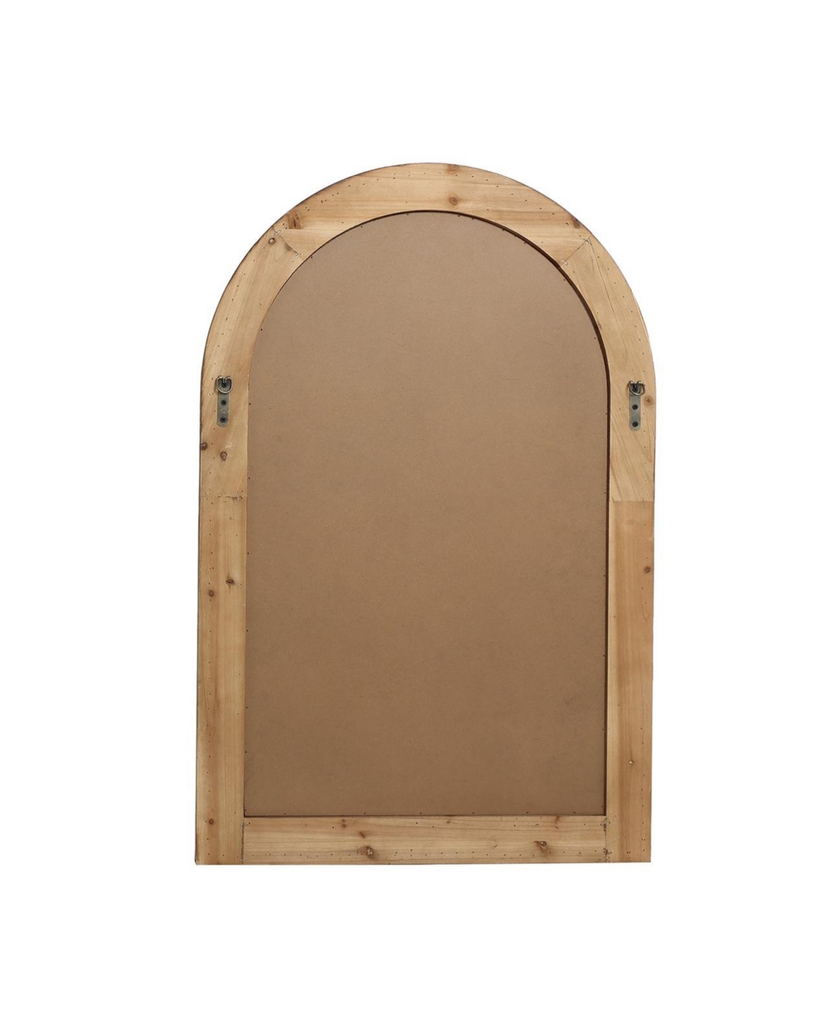 Luxenhome Wood Framed Arch Window Wall Mirror In Natural