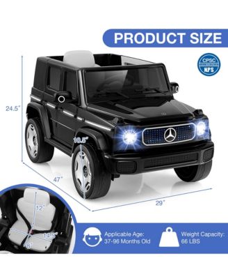 Licensed Mercedes-Benz EQG Kids Ride On Car with Remote Control Detachable Battery