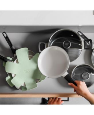 Leo Glints 2Pc Ceramic Nonstick Fry Pan Set, Spirit, Recycled