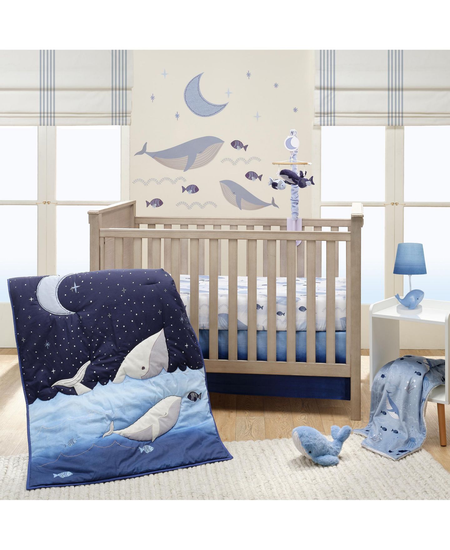 Детская мягкая игрушка Lambs & Ivy Squirt 10" x 7" Plush Whale — фото 5