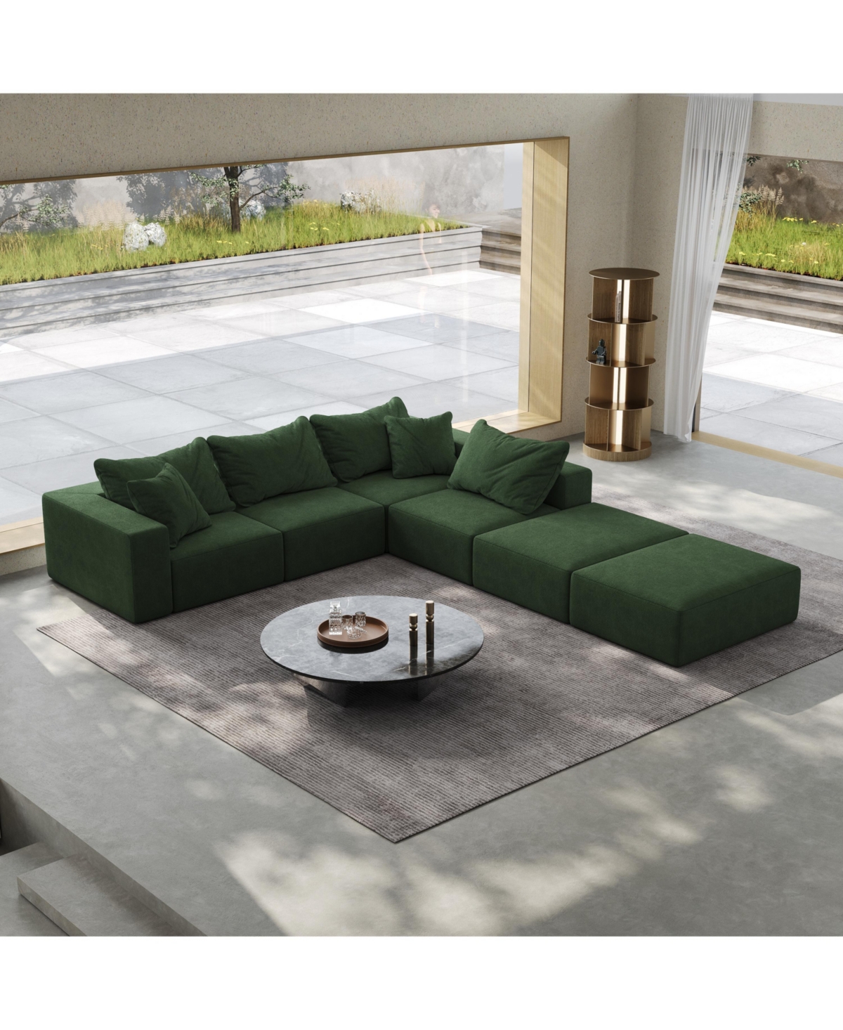 Streamdale Furniture Oversized sponge cloud sofa, Modern Upholstered Sectional Sofa Couch Set, Modular 162