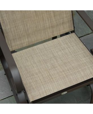 Outdoor Glider Chair, Gliders for Outside Patio with Smooth Rocking Mechanism and Lightweight Construction for Backyard, Tan