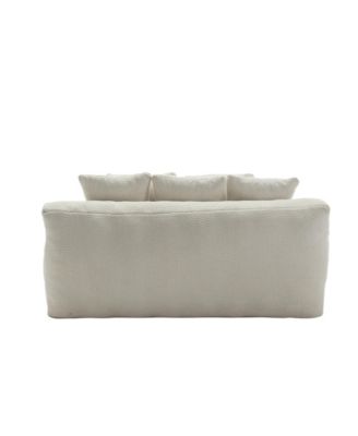 Chenille 2-Seater Sofa with Back Pillows for Living Room