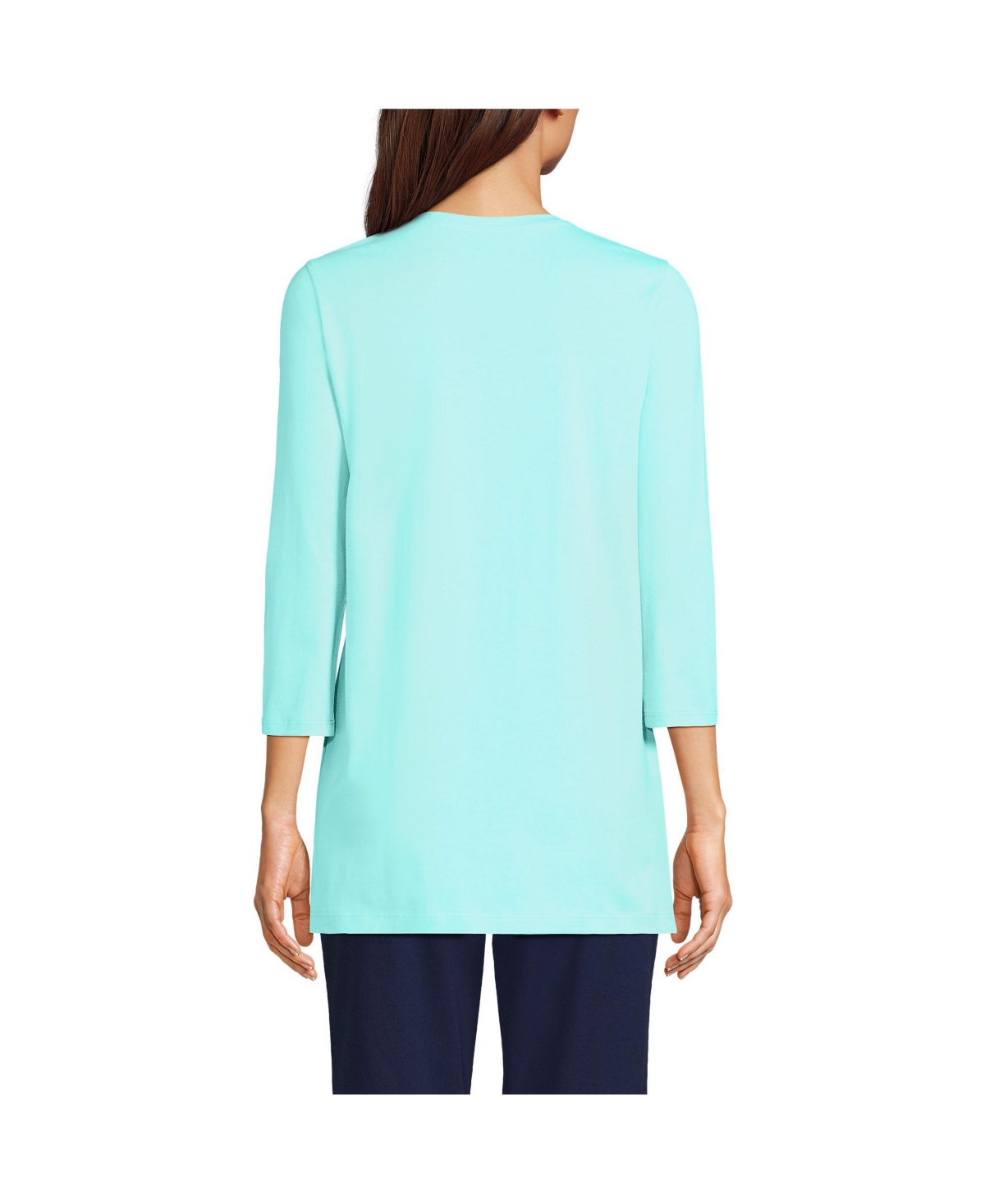 Lands' End Women's Tall 3/4 Sleeve Cotton Supima Tunic
