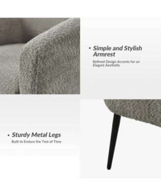Hal Modern Boucle Armchair with Metal Leg
