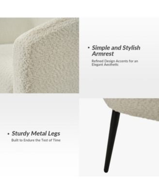 Hal Modern Boucle Armchair with Metal Leg