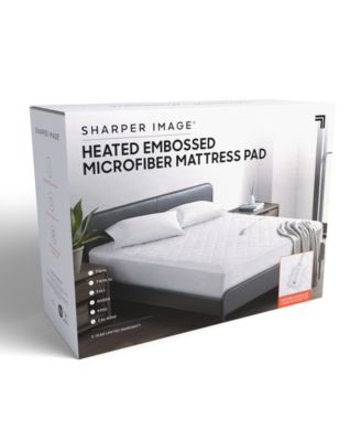 Embossed Microfiber Heated Mattress Pad, Full