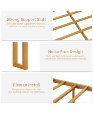 King Size Led Bed Frame with Headboard and 2 Storage Drawers, Upholstered Platform Bed with Charging Station, No Box Spring Needed