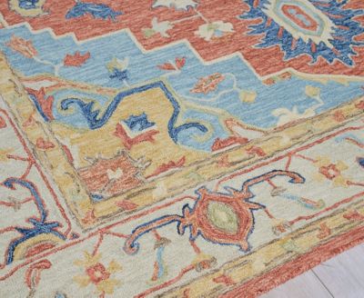 Exquisite Rugs Richmond Serapi 6796 Area Rug, 5' X 8' In Beige,red